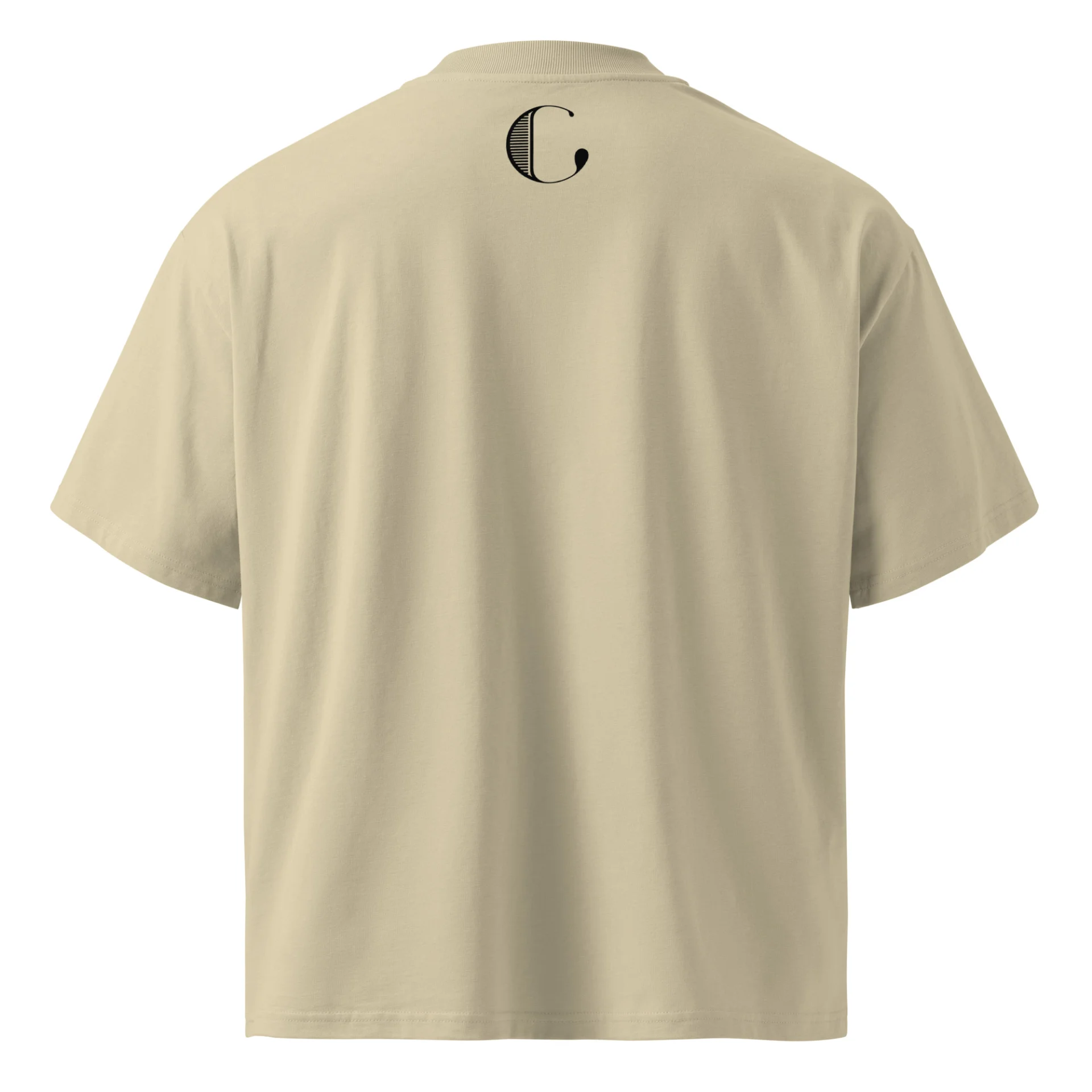 Unisex organic oversized high neck t-shirt